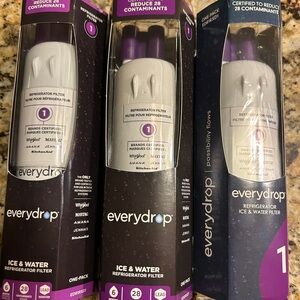 Everydrop filter # 1 model EDR1RXD1 water and ice filters 3 pack unopened